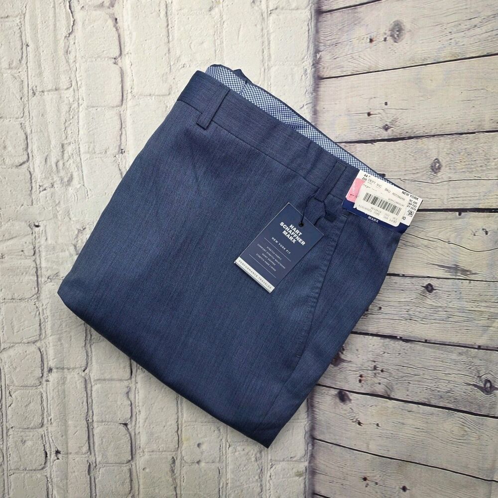 Hart Schaffner Marx New York Fit Blue Pants‎ 44R Stretch FabricHart Schaffner...